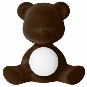 Qeeboo Teddy Girl Led Rechargeable Table Lamp Velvet Finish, Dark Brown Louis Poulsen chandelier