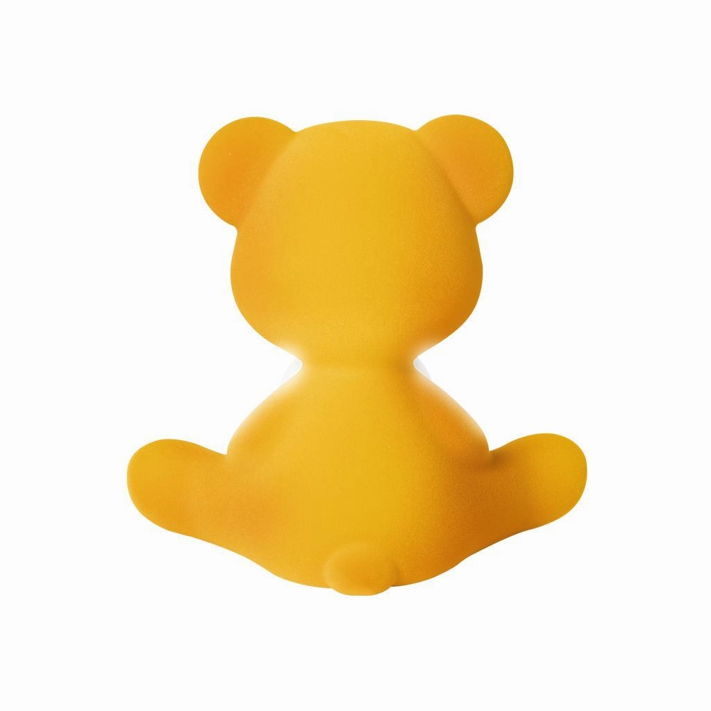 Qeeboo Teddy Girl Led Rechargeable Table Lamp Velvet Finish, Dark Gold