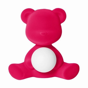 Qeeboo Teddy Girl Led Rechargeable Table Lamp Velvet Finish, Fuxia Louis Poulsen chandelier