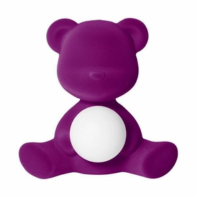 Qeeboo Teddy Girl Led Rechargeable Table Lamp Velvet Finish, Purple Louis Poulsen chandelier
