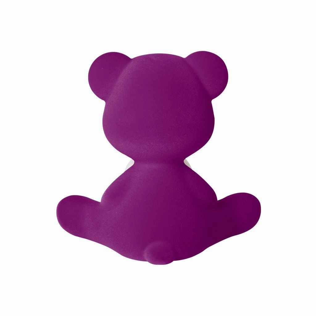 Qeeboo Teddy Girl Led Rechargeable Table Lamp Velvet Finish, Purple