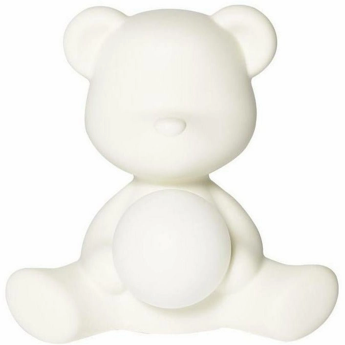 Qeeboo Teddy Girl Led Rechargeable Table Lamp, White designer outdoor lamp