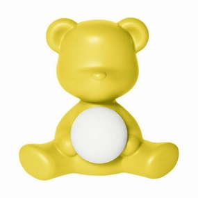 Qeeboo Teddy Girl Led Rechargeable Table Lamp, Yellow Louis Poulsen chandelier