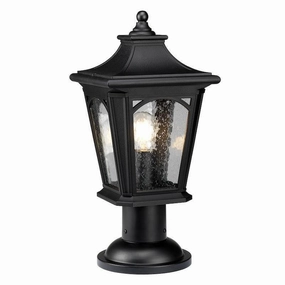 Quoizel Bedford Black Outdoor Pedestal Light outdoor wall lamp