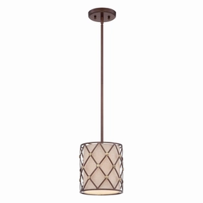 Quoizel Brown Lattice 1 Light Mini Ceiling Pendant modern ceiling lamp