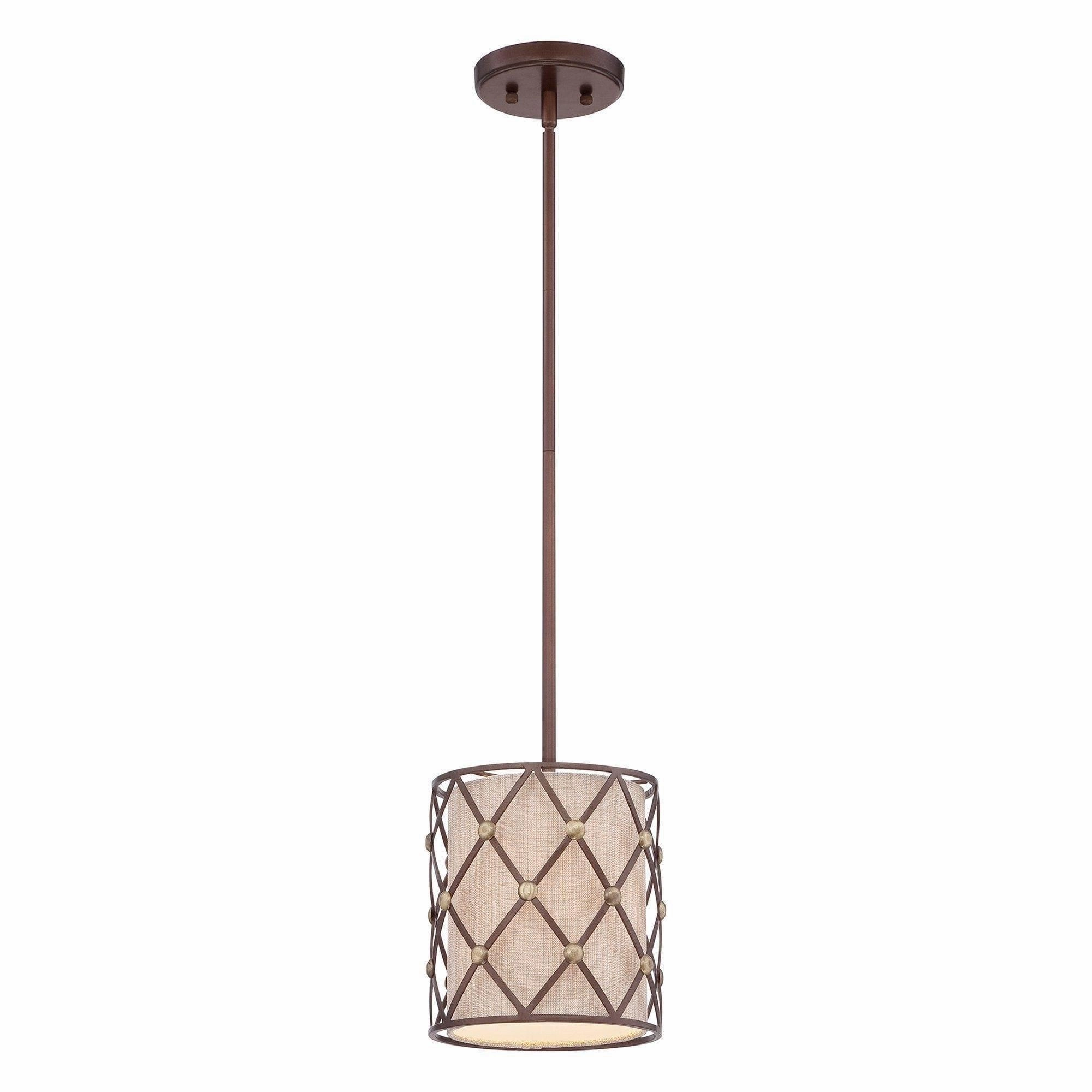 Quoizel Brown Lattice 1 Light Mini Ceiling Pendant modern ceiling lamp