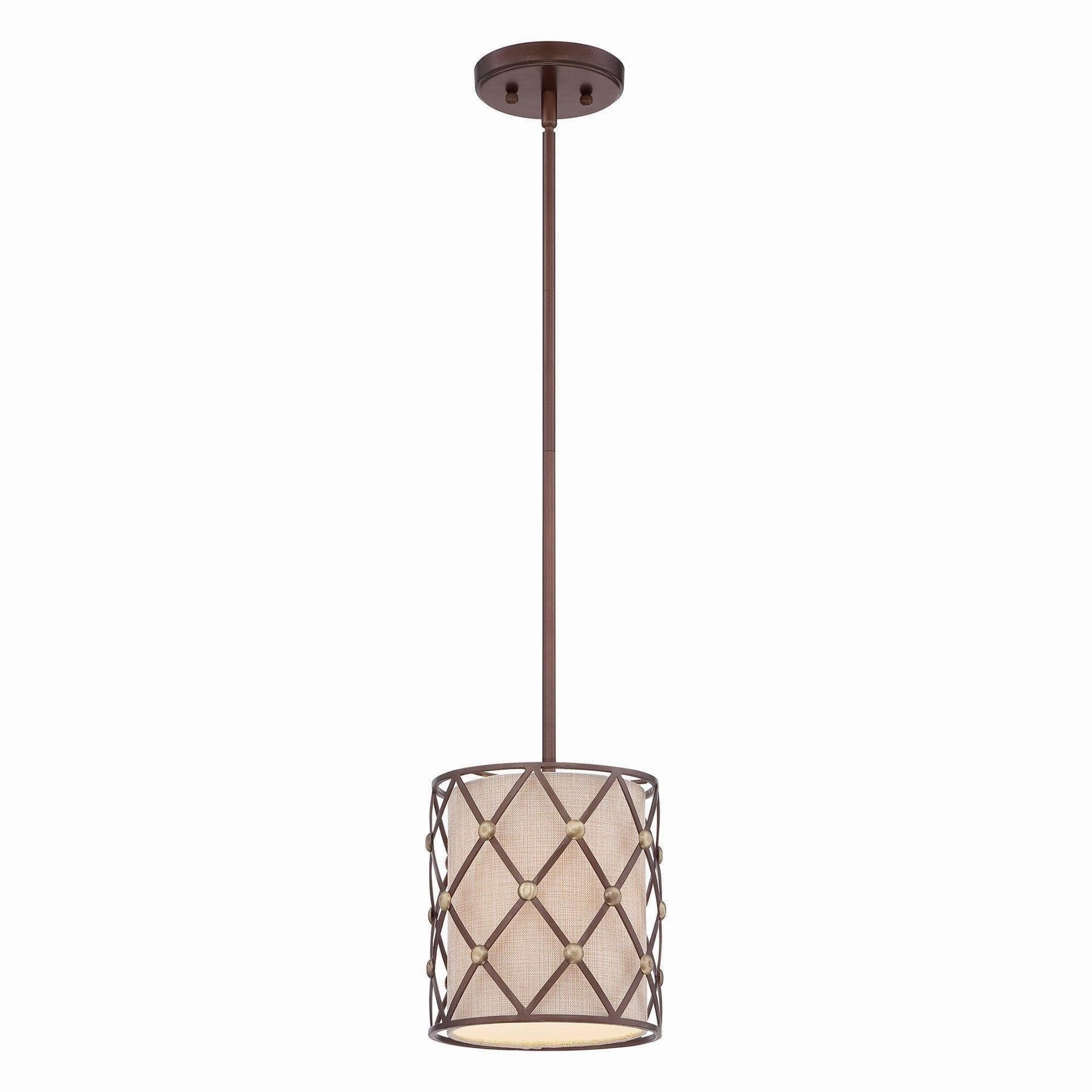 Quoizel Brown Lattice 1 Light Mini Ceiling Pendant modern ceiling lamp