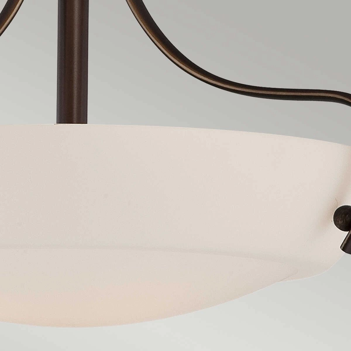 Quoizel Chantilly 3 Light Bronze Semi-Flush Mount Ceiling Light
