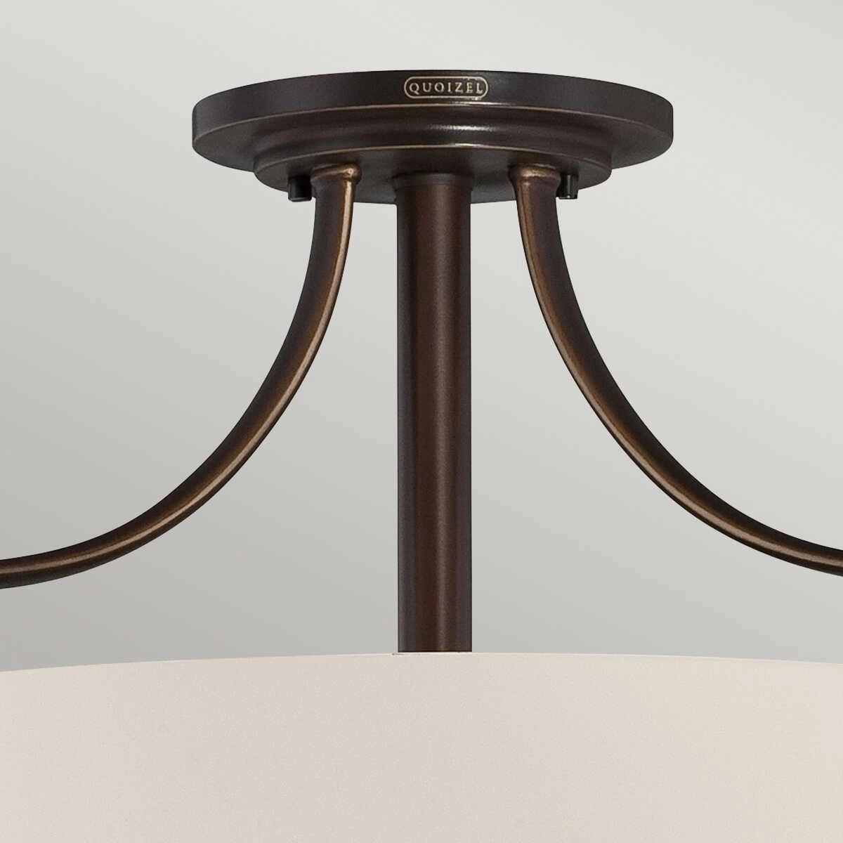 Quoizel Chantilly 3 Light Bronze Semi-Flush Mount Ceiling Light