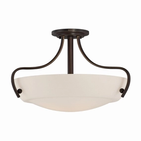 Quoizel Chantilly 3 Light Bronze Semi-Flush Mount Ceiling Light simple ceiling design light