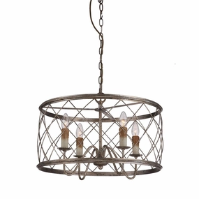 Quoizel Dury 4 Light Silver Pendant Chandelier minimalist ceiling light
