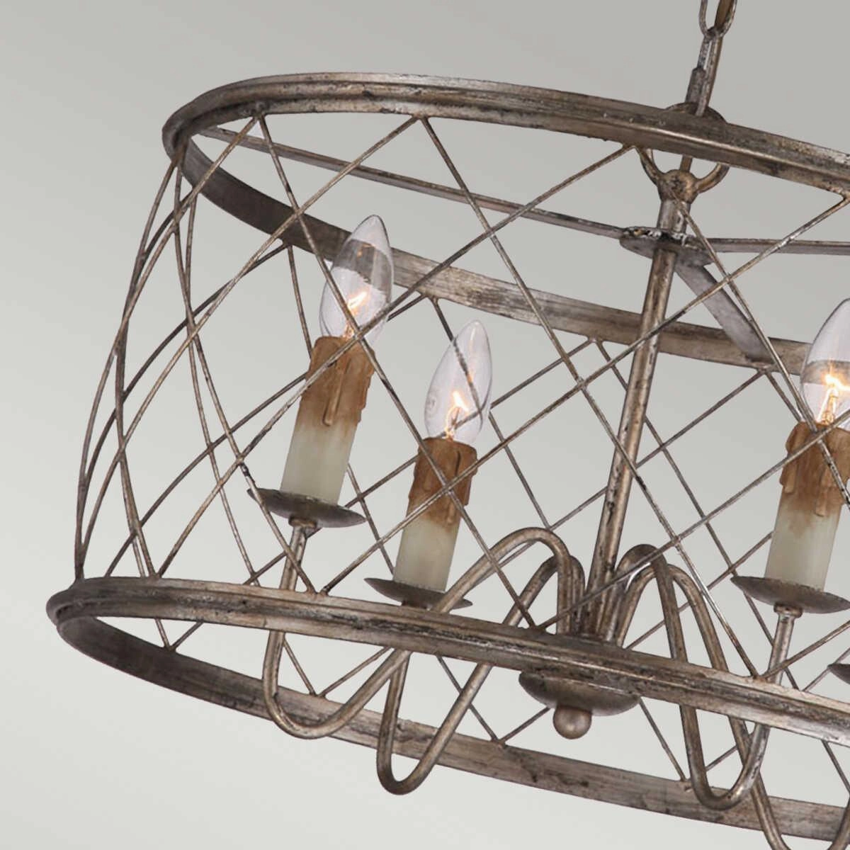 Quoizel Dury 4 Light Silver Pendant Chandelier
