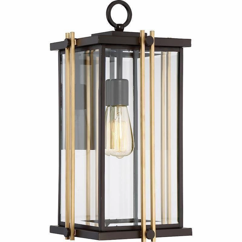 Quoizel Goldenrod Large Steel & Gold Outdoor Wall Light outdoor wall lamp