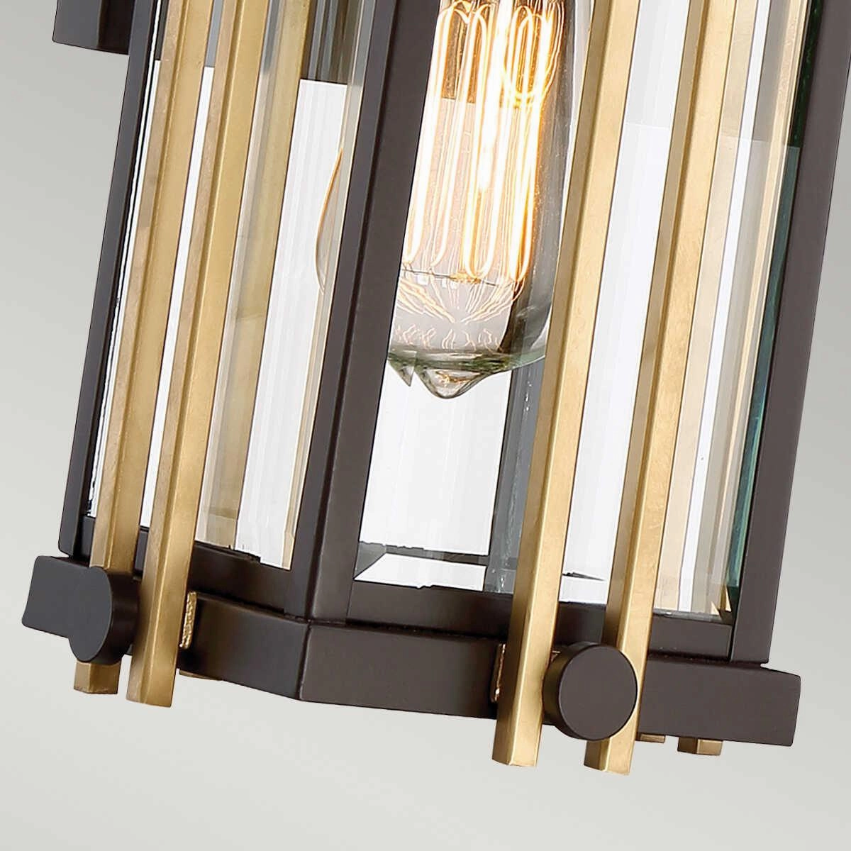 Quoizel Goldenrod Small Steel & Gold Outdoor Wall Light