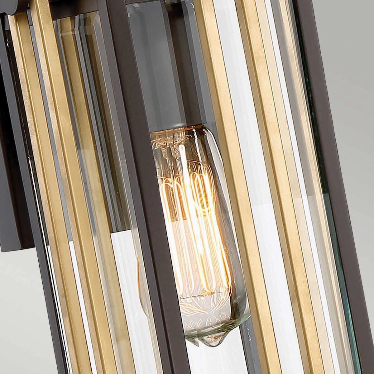 Quoizel Goldenrod Small Steel & Gold Outdoor Wall Light