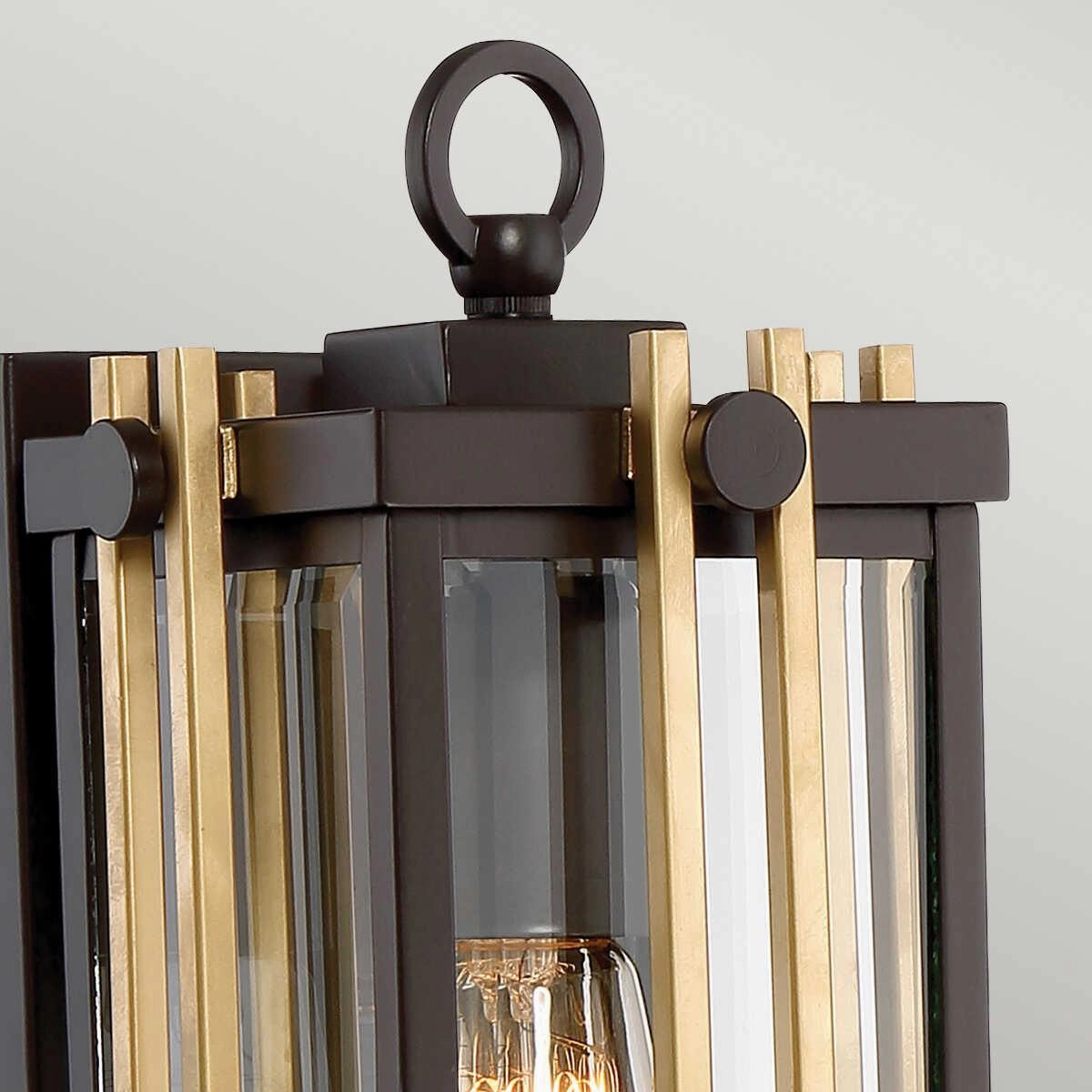 Quoizel Goldenrod Small Steel & Gold Outdoor Wall Light