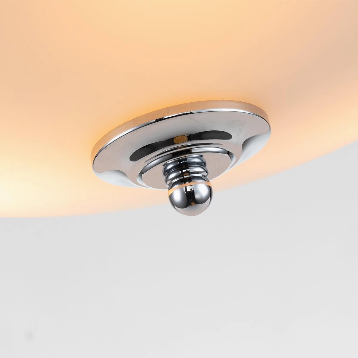 Quoizel Griffin 3 Light Frosted Glass Chrome Ceiling Flush