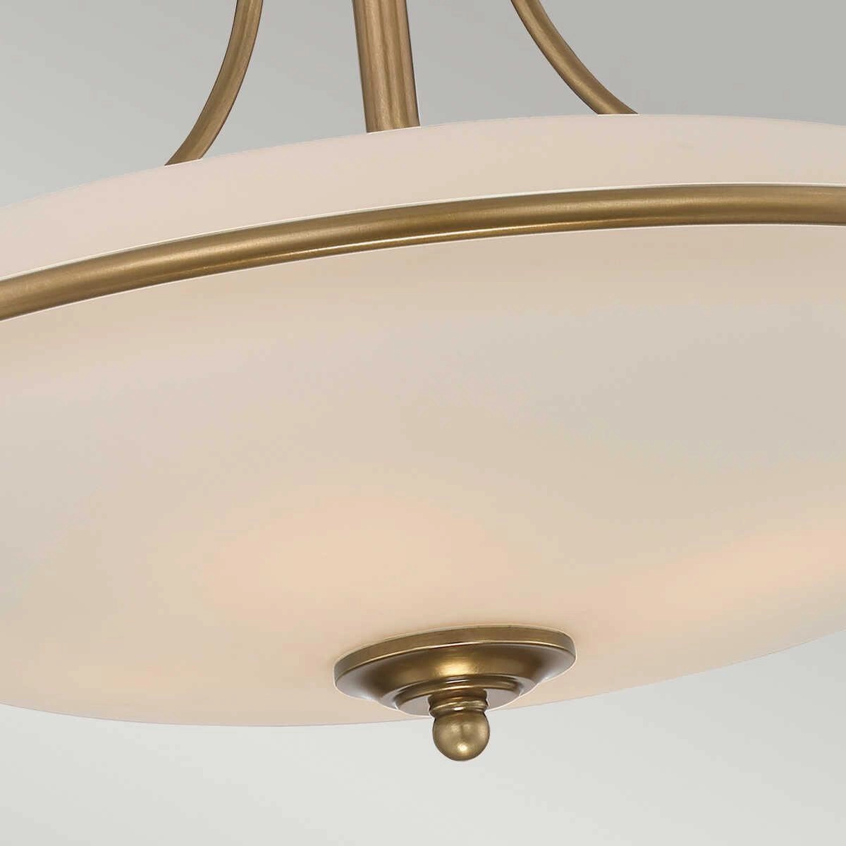Quoizel Griffin 4 Light Semi-Flush Brass Ceiling Light