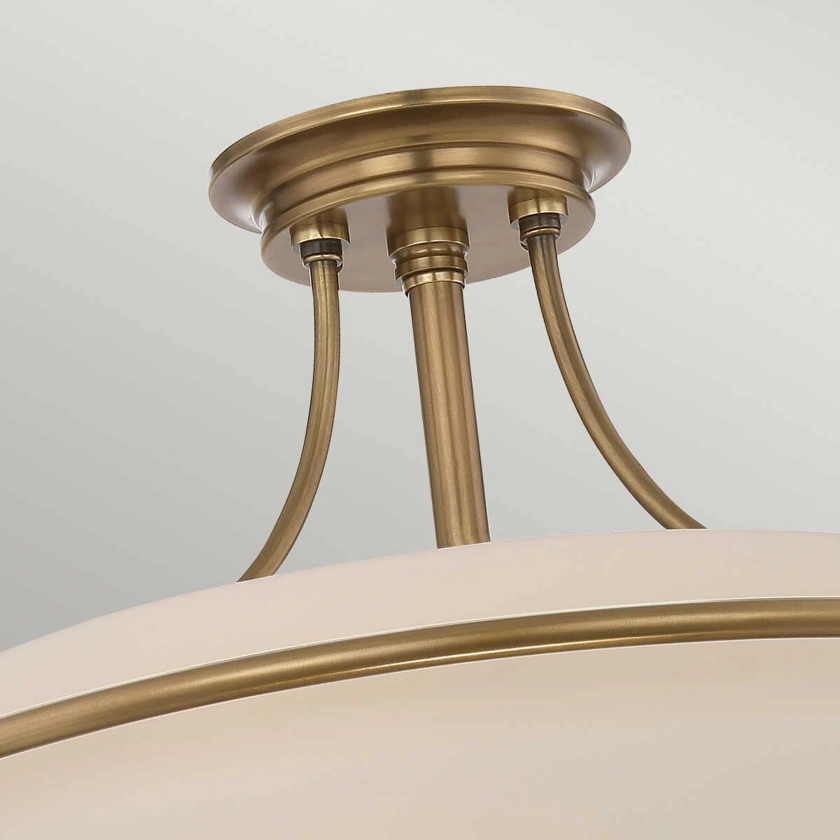 Quoizel Griffin 4 Light Semi-Flush Brass Ceiling Light