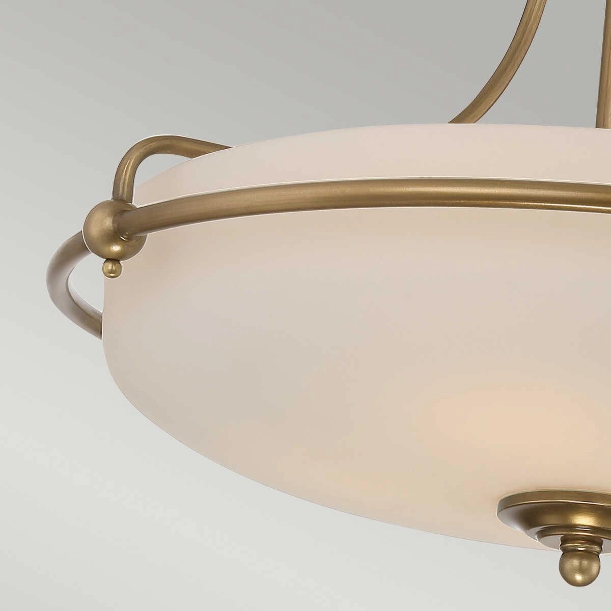 Quoizel Griffin 4 Light Semi-Flush Brass Ceiling Light