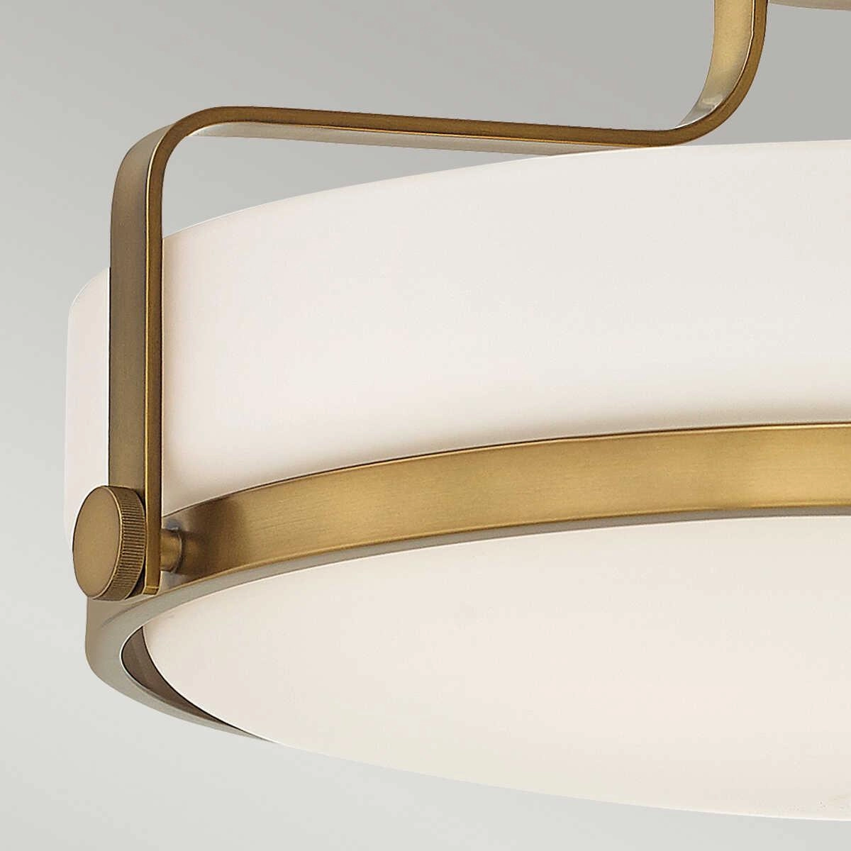Quoizel Griffin Chrome 4 Light Art Deco Ceiling Semi Flush