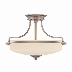 Quoizel Griffin Nickel 3 Light Ceiling Semi-Flush simple ceiling design light