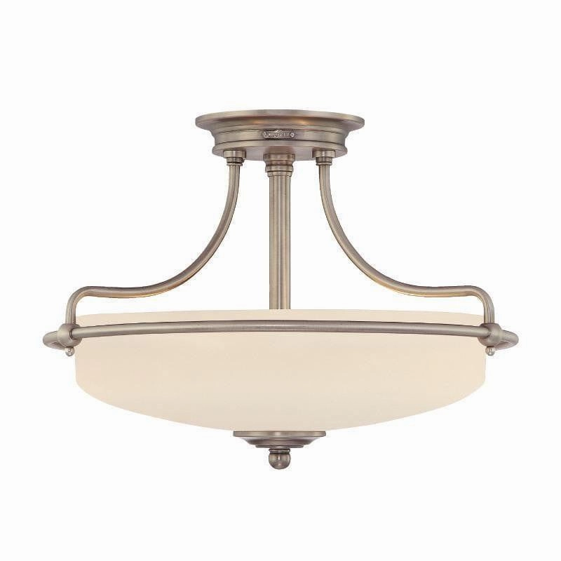Quoizel Griffin Nickel 3 Light Ceiling Semi-Flush simple ceiling design light