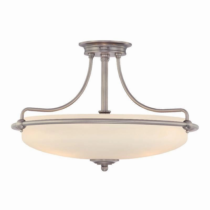Quoizel Griffin Nickel 4 Light Semi Flush Ceiling Light simple ceiling design light
