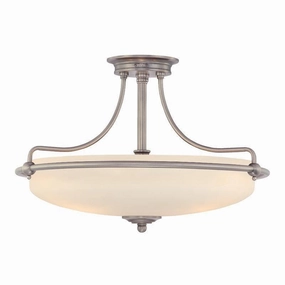 Quoizel Griffin Nickel 4 Light Semi Flush Ceiling Light simple ceiling design light
