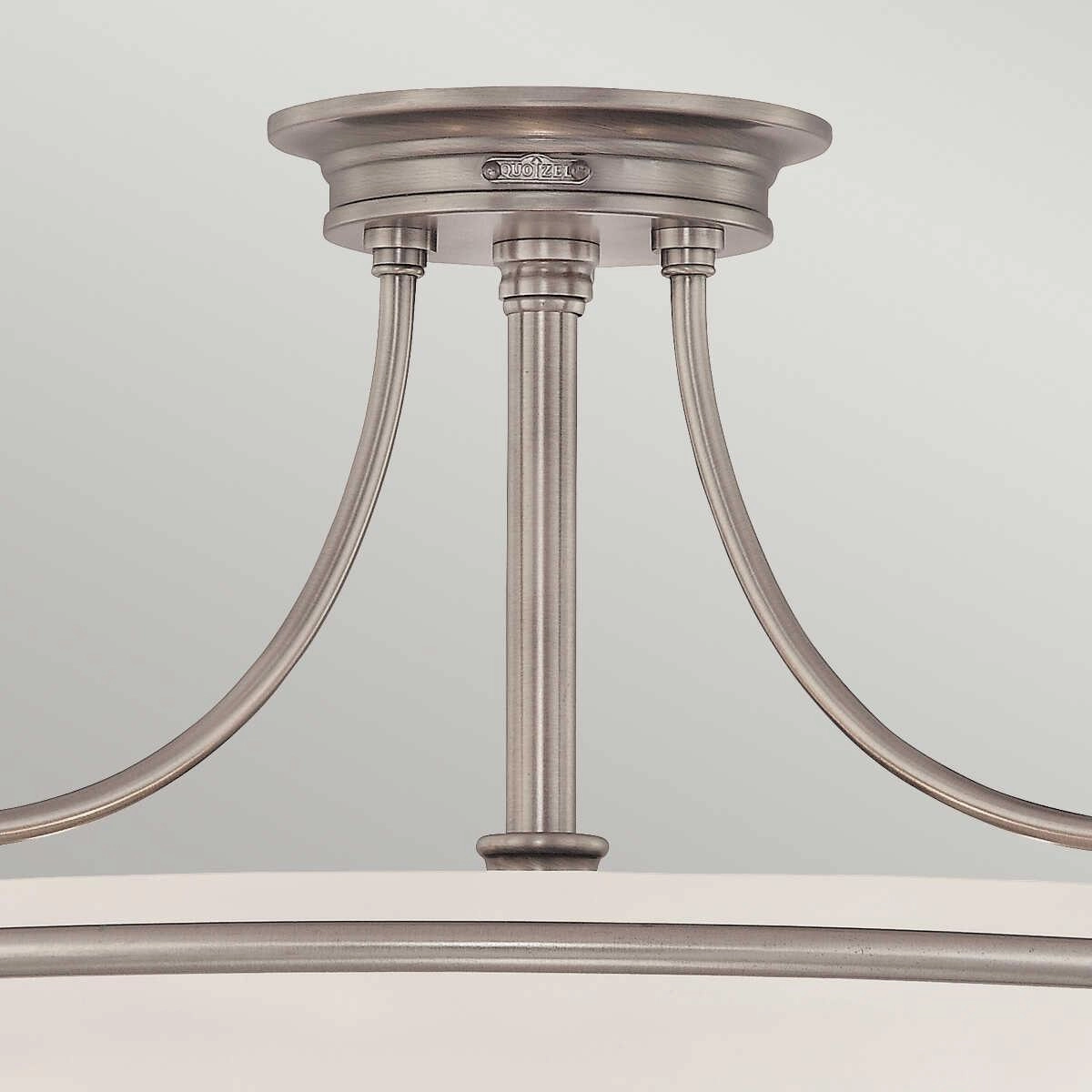 Quoizel Griffin Nickel 4 Light Semi Flush Ceiling Light