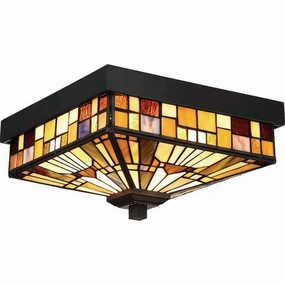 Quoizel Inglenook Tiffanyt Outdoor Porch Ceiling  Light indoor ambient light