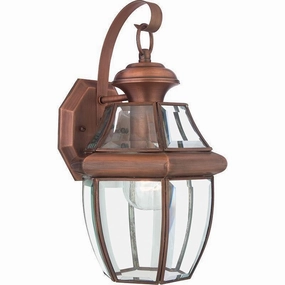Quoizel Newbury Aged Copper Medium Outdoor Wall Light outdoor wall lamp