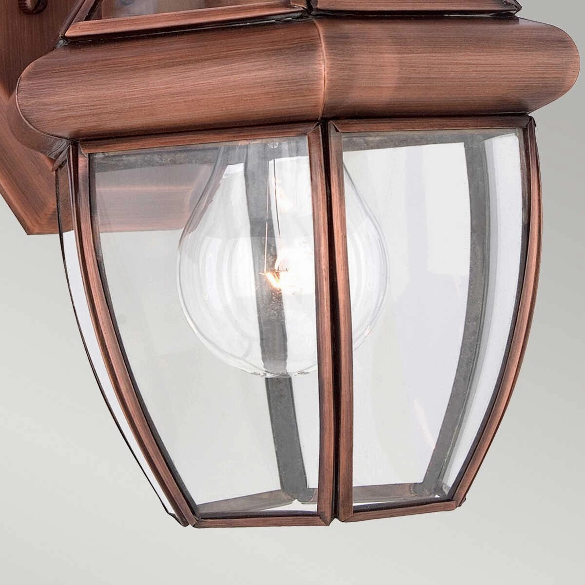 Quoizel Newbury Aged Copper Small Outdoor Wall Light