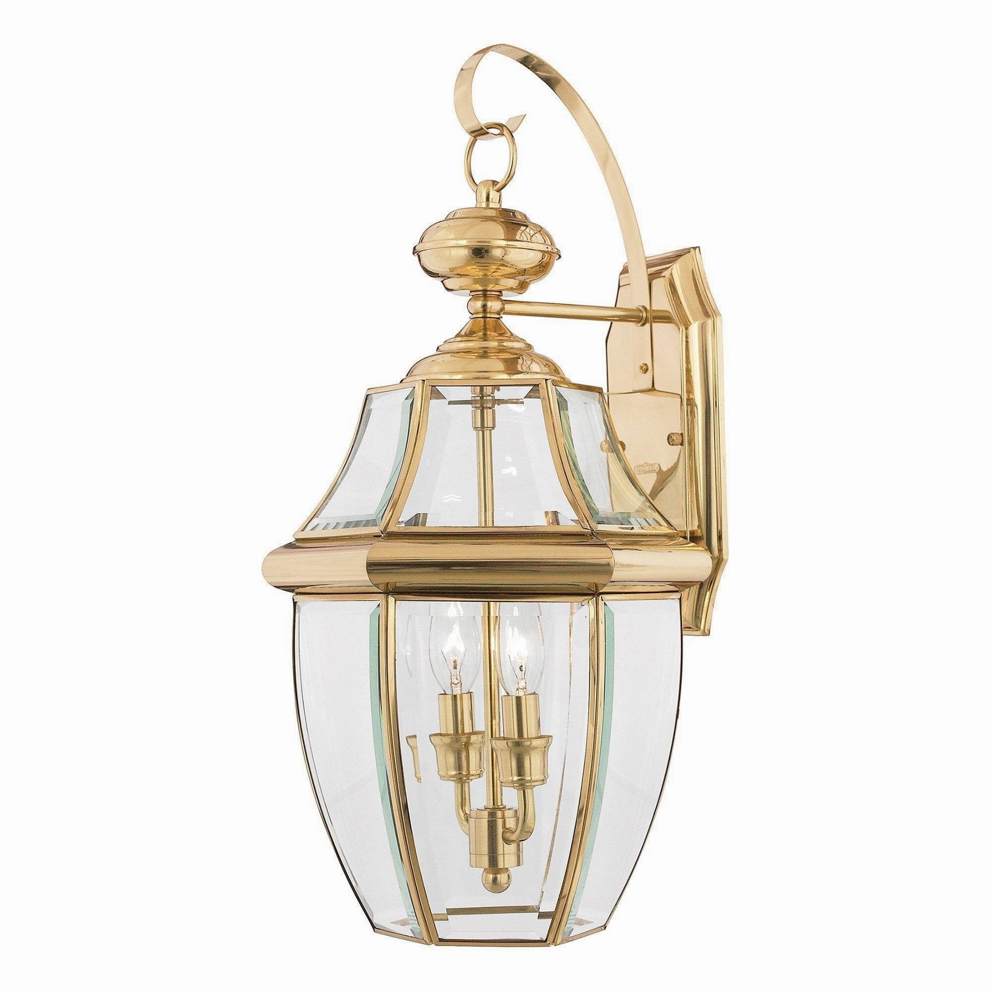 Quoizel Newbury Polished Brass Large Outdoor Wall Light outdoor wall lamp
