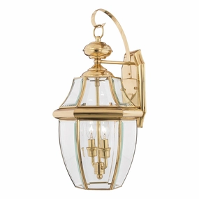Quoizel Newbury Polished Brass Large Outdoor Wall Light outdoor wall lamp