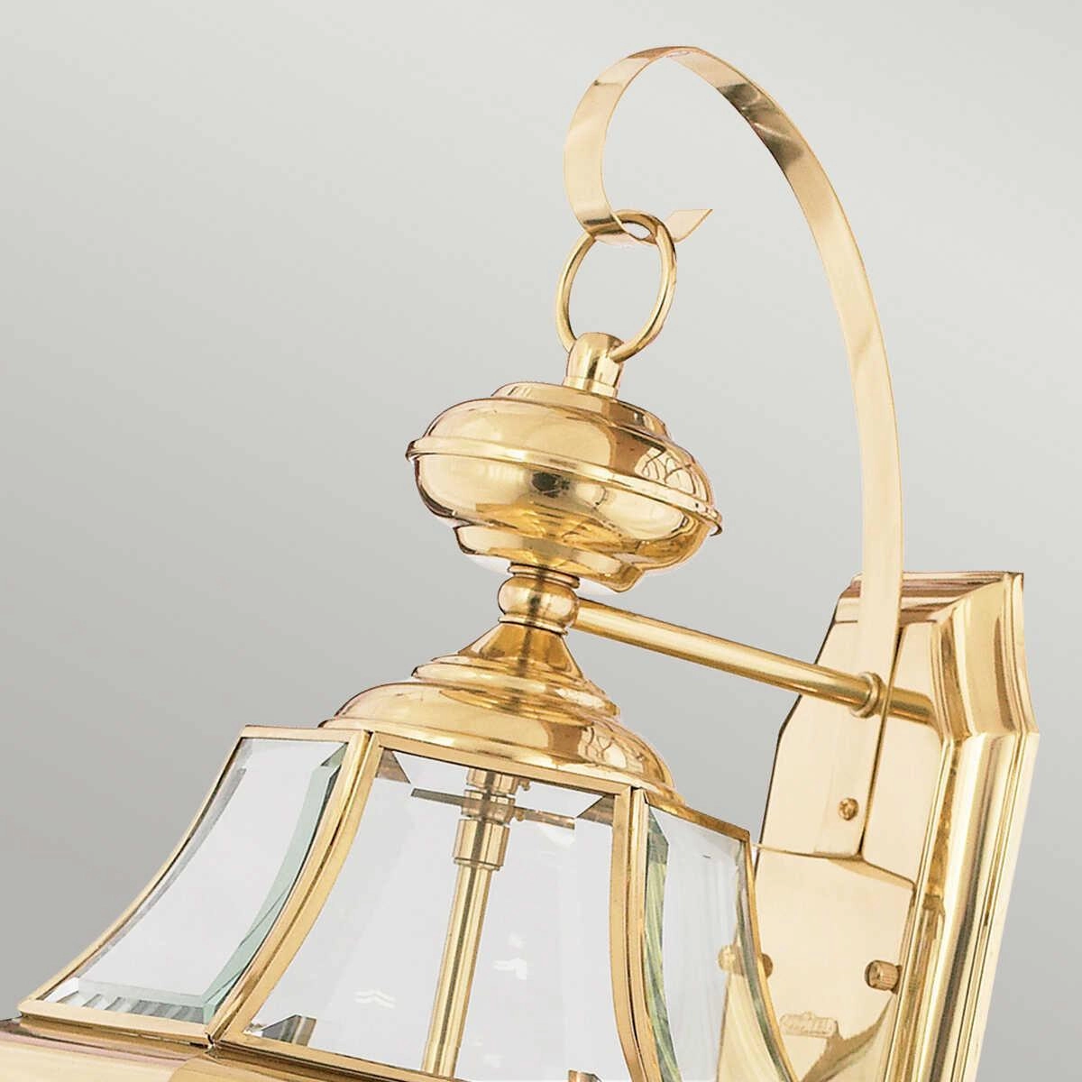 Quoizel Newbury Polished Brass Large Outdoor Wall Light