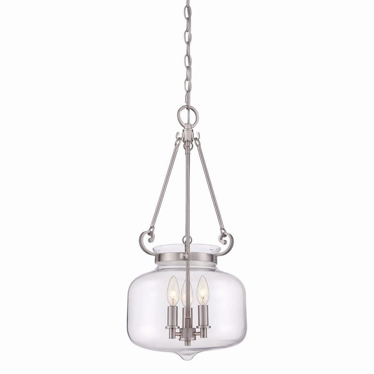 Quoizel Stewart 3 Light Brushed Nickel Ceiling Pendant Light minimalist ceiling light