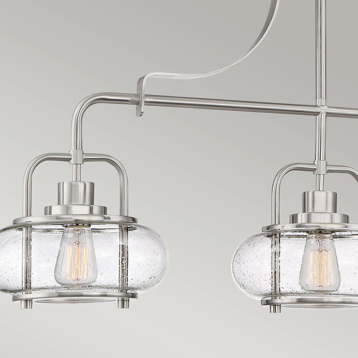 Quoizel Trilogy 3 Light Island Brushed Nickel Pendant