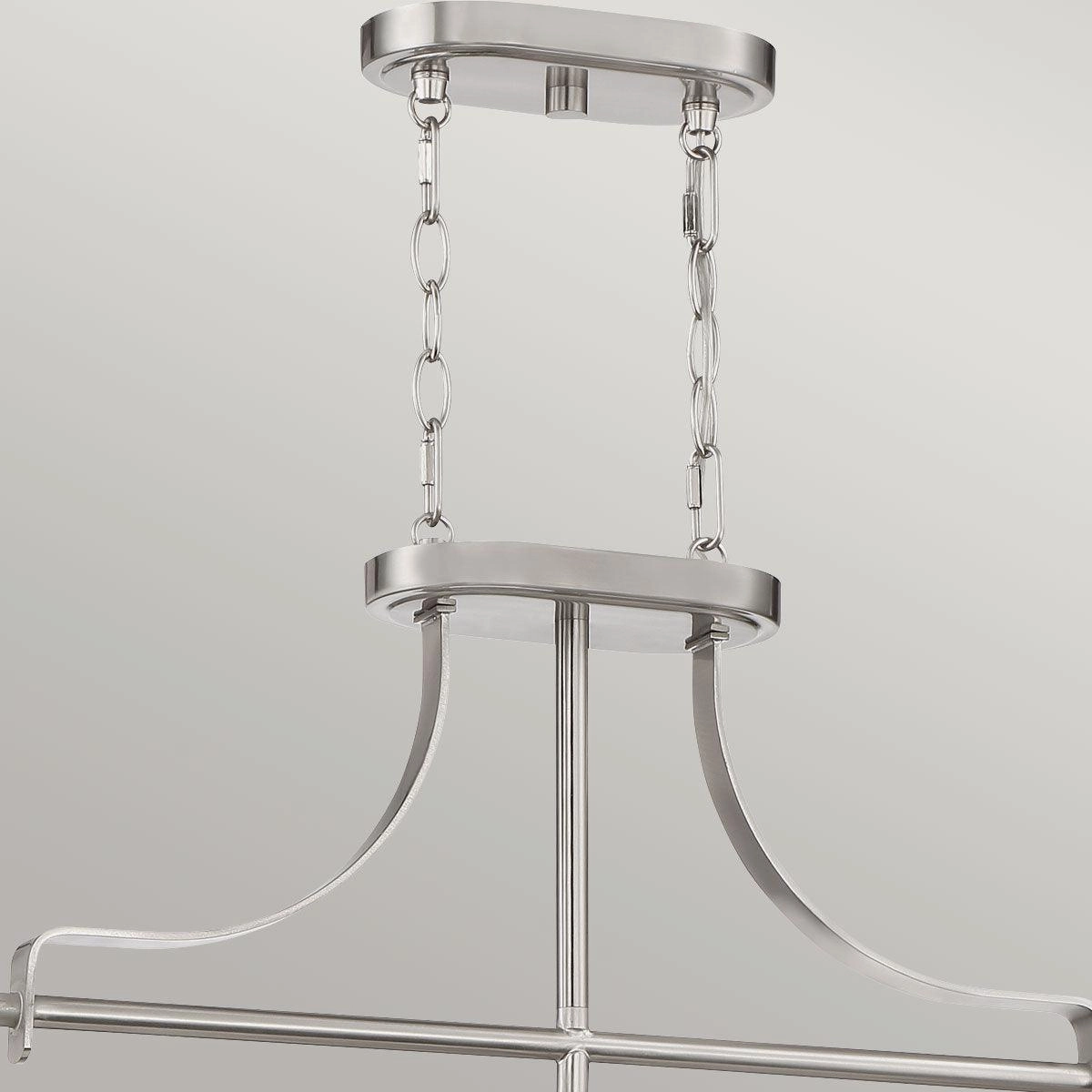 Quoizel Trilogy 3 Light Island Brushed Nickel Pendant