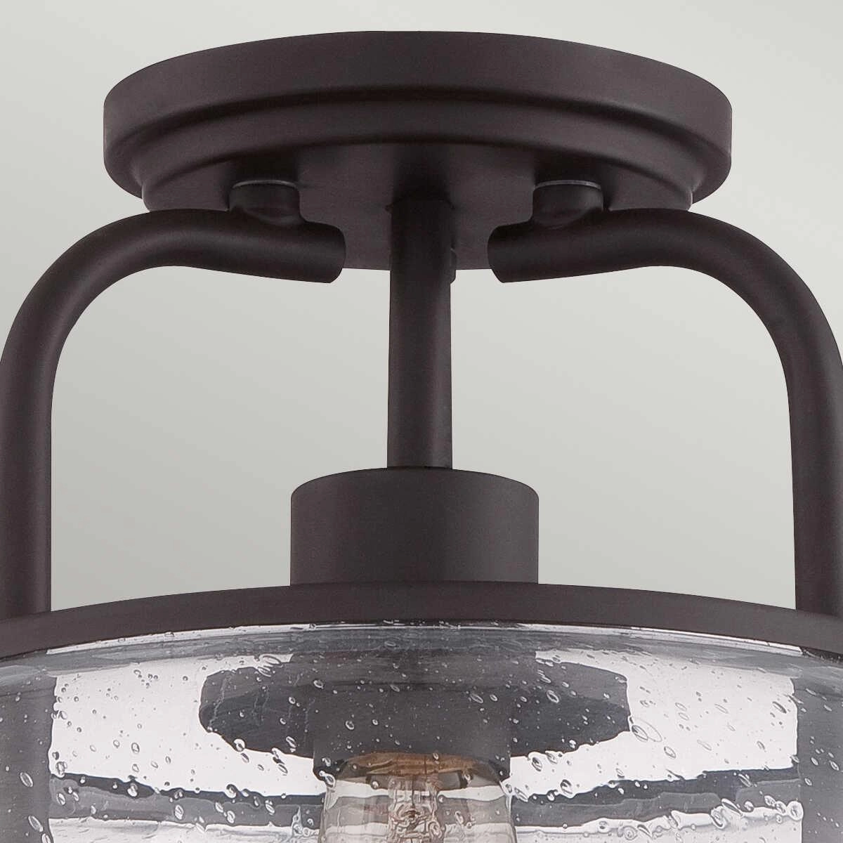 Quoizel Trilogy Small Old Bronze Semi-Flush Ceiling Light