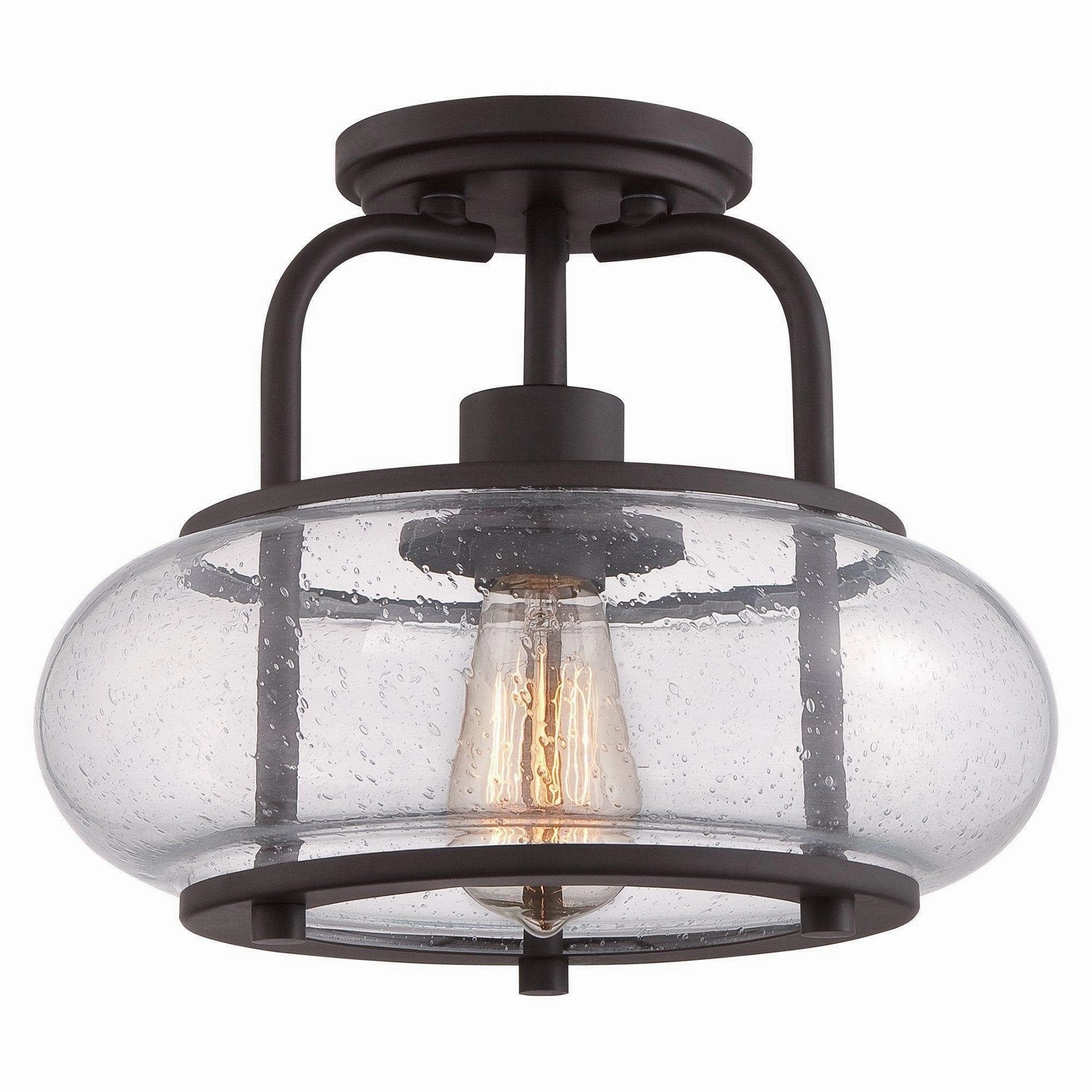 Quoizel Trilogy Small Old Bronze Semi-Flush Ceiling Light simple ceiling design light