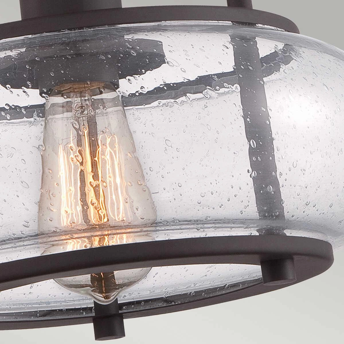 Quoizel Trilogy Small Old Bronze Semi-Flush Ceiling Light