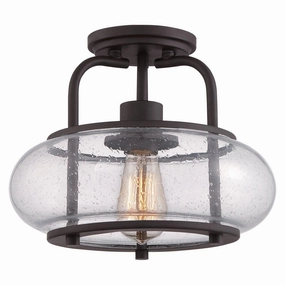 Quoizel Trilogy Small Old Bronze Semi-Flush Ceiling Light simple ceiling design light