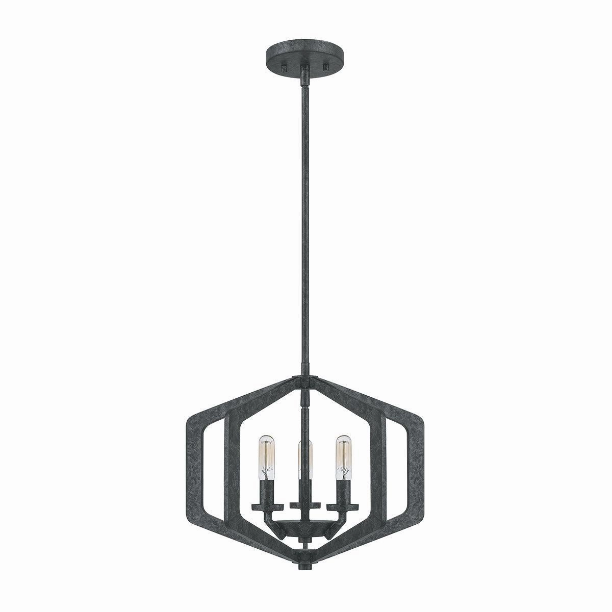 Quoizel Vanguard 3 Light Black Pendant modern ceiling lamp