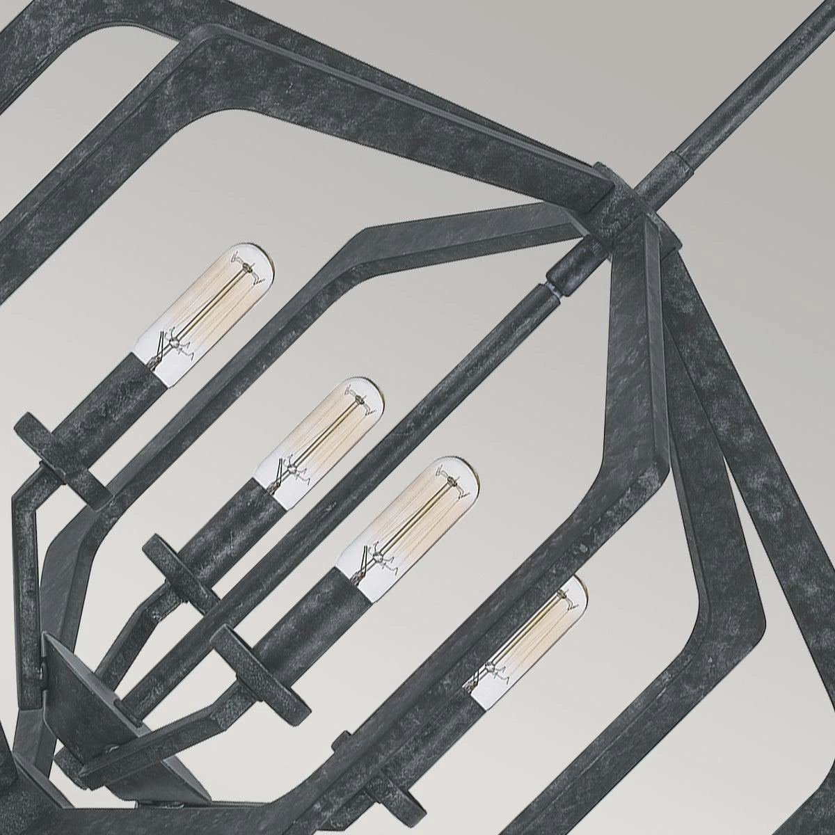 Quoizel Vanguard 4 Light Black Ceiling Pendant