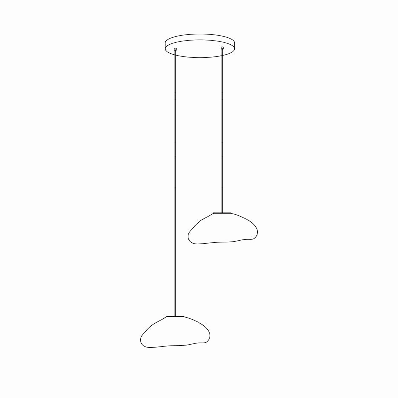 Random 73 Glass Pendant Light