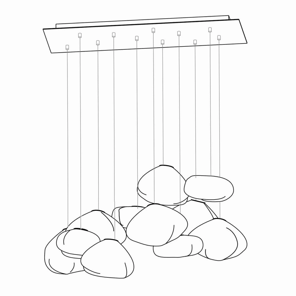 Random 73 Glass Pendant Light