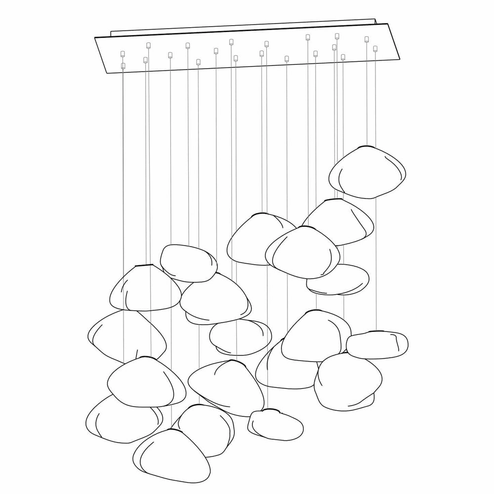 Random 73 Glass Pendant Light