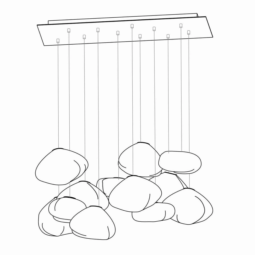 Random 73 Glass Pendant Light