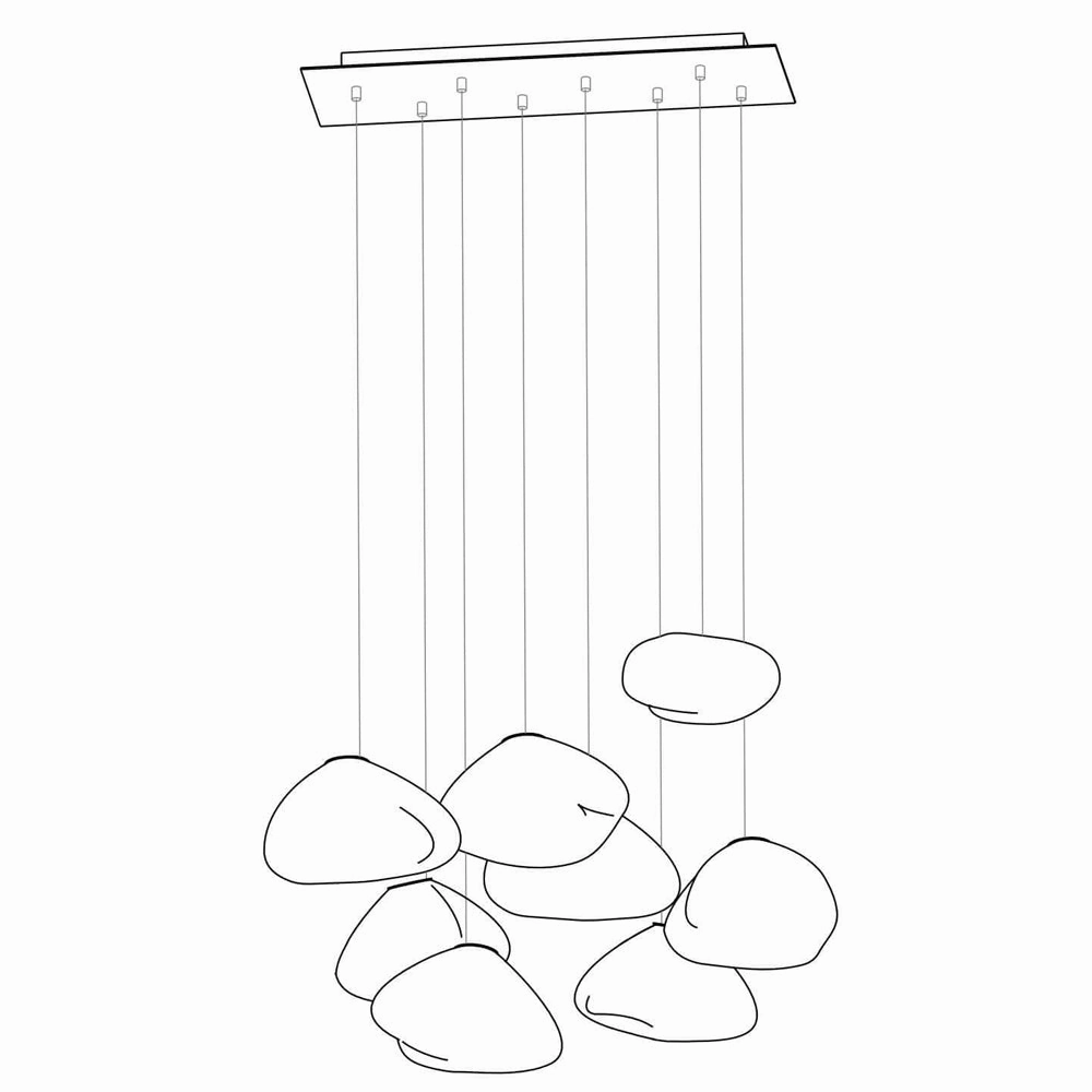 Random 73 Glass Pendant Light